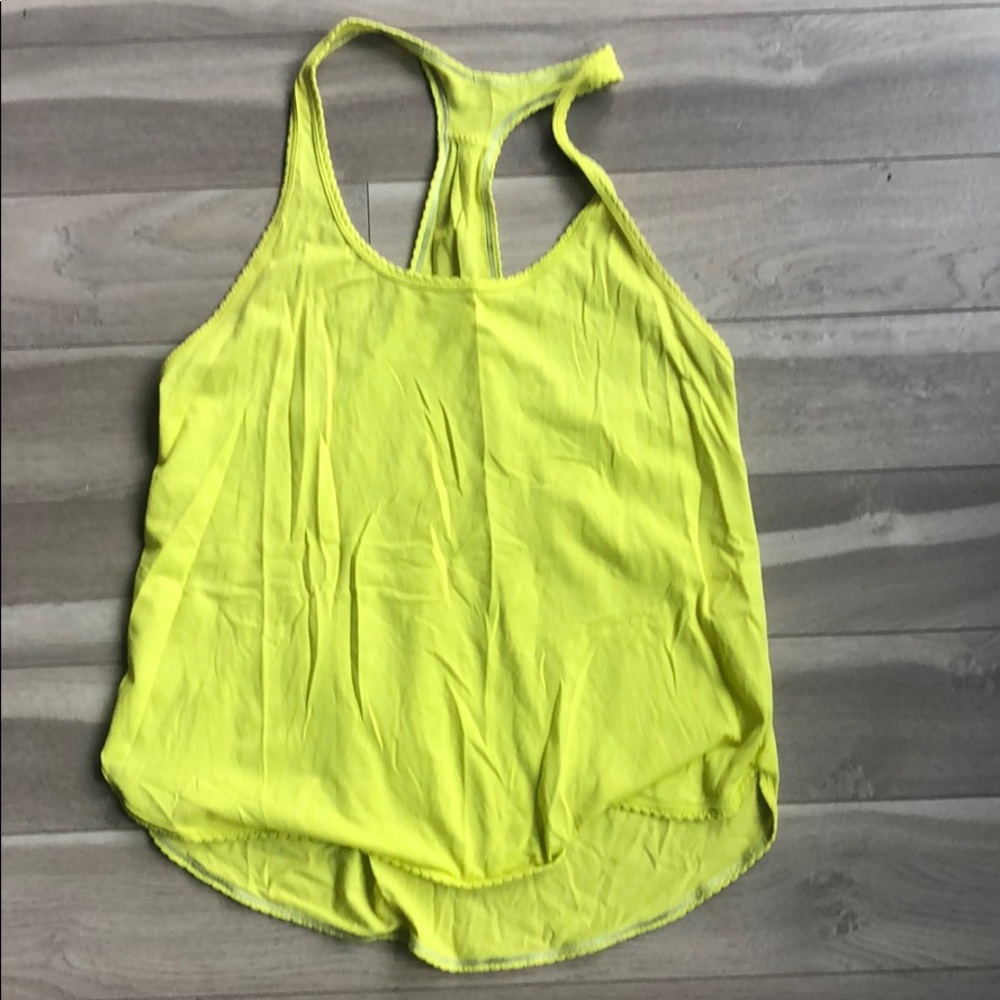Lululemon yellow racerback tank top, size 8